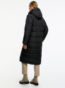 Куртка утепленная с капюшоном oodji для женщины (черный), 10207009-1/45928/2900N