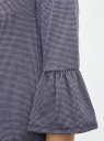 Платье с вырезом-лодочкой и воланом на рукаве oodji для Женщины (фиолетовый), 14001195-1/46979/2980G