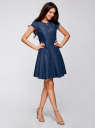 Платье джинсовое на молнии oodji для женщины (синий), 12909050/46684/7500W