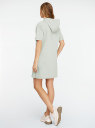 Платье-худи с принтом oodji для Женщины (зеленый), 14007034/48823N/6512P