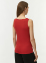 Топ из эластичной ткани на широких бретелях oodji для Женщины (красный) Топ из эластичной ткани на широких бретелях oodji для Женщины (красный), 24315002-3B/45297/4502N