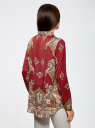 Блузка из струящейся ткани с принтом oodji для Женщины (красный), 21411144-3/35542/4939E