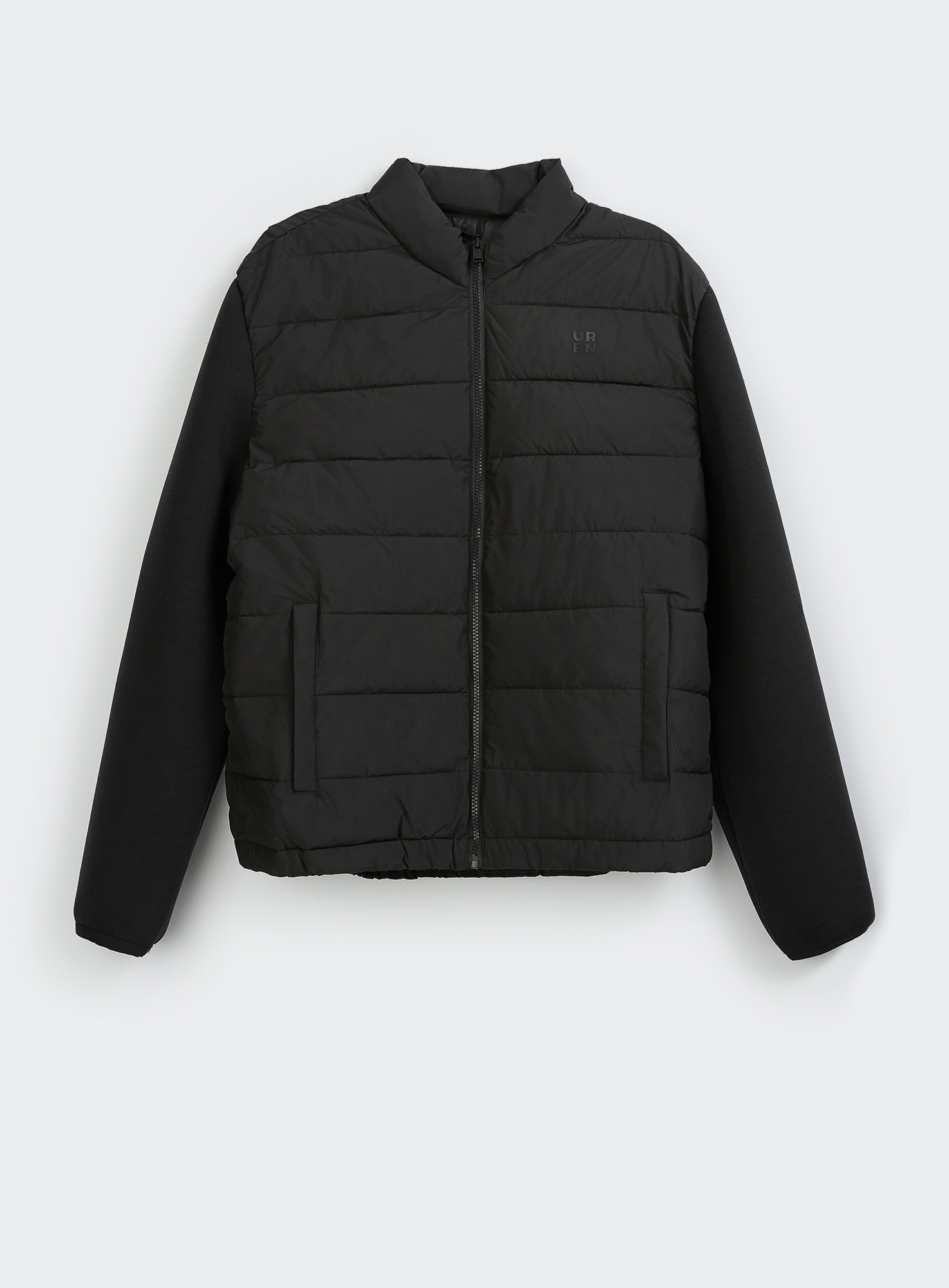 oodji Куртка стеганая с рукавами из неопрена