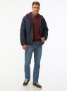 Куртка утепленная с капюшоном oodji для Мужчины (синий) Куртка утепленная с капюшоном oodji для Мужчины (синий), 1L512022M/44334N/7449B