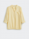 Блузка вискозная с рукавом-трансформером 3/4 oodji для Женщины (желтый), 11403189-3B/26346/5203N