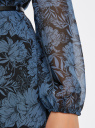 Платье из струящейся ткани с ремнем oodji для Женщины (черный), 11900150-16B/42816/2975F