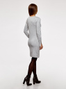 Платье базовое из вискозы с пуговицами на рукаве oodji для женщины (серый), 73912217-1B/33506/2000M