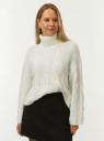 Свитер фактурной вязки oodji для Женщины (белый) Свитер фактурной вязки oodji для Женщины (белый), 64407164/51494/1200P