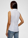 Рубашка базовая без рукавов oodji для женщины (белый), 14905001B/45510/1000N