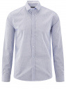Рубашка хлопковая приталенная oodji для мужчины (белый), 3L110306M/19370N/1070G