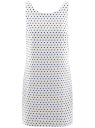 Платье принтованное из хлопка oodji для женщины (белый), 11901149/17298/1075D
