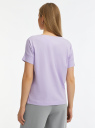 Футболка базовая из хлопка oodji для Женщины (фиолетовый) Футболка базовая из хлопка oodji для Женщины (фиолетовый), 14708028B/46154/8000N
