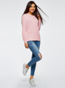 Свитшот хлопковый базовый oodji для Женщины (розовый), 14808015B/46151/4000N
