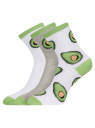 Комплект носков (3 пары) oodji для женщины (разноцветный), 57102466T3/47469/88