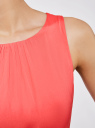 Платье макси с резинкой на талии и завязками oodji для Женщины (розовый), 21900323-1/42873/4300N