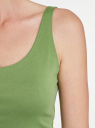 Платье-майка трикотажное oodji для женщины (зеленый), 14015007-8B/46944/6200N