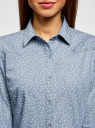 Рубашка джинсовая принтованная oodji для женщины (синий), 16A09003-3/47735/7912G