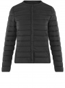 Куртка стеганая с круглым вырезом oodji для Женщина (черный), 10204040B/33445/2900N