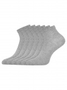 Комплект укороченных носков (6 пар) oodji для женщины (серый), 57102418T6/47469/2001M