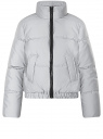 Куртка утепленная из светоотражающей ткани oodji для Женщины (серебряный), 10203083-3/50557/9100N