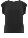 Блузка вискозная свободного силуэта oodji для Женщины (черный), 21405137/46868/2900N