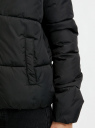 Куртка стеганая с капюшоном oodji для Женщины (черный), 10203076-5/32754/2900N