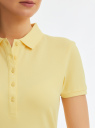 Поло базовое из ткани пике oodji для Женщины (желтый), 19301001-1B/46161/5200N
