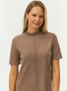 Платье трикотажное с коротким рукавом oodji для Женщины (коричневый) Платье трикотажное с коротким рукавом oodji для Женщины (коричневый), 14011103/50329/3700N