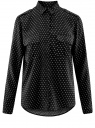 Блузка базовая из вискозы с нагрудными карманами oodji для Женщина (черный), 11411127B/26346/2912G