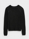Джемпер ажурной вязки с люрексом oodji для Женщины (черный) Джемпер ажурной вязки с люрексом oodji для Женщины (черный), 63810246/52168/2900X