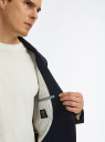 Пиджак без подкладки из фактурной ткани oodji для мужчины (синий), 2L510068M/51681/7900B