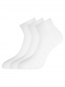 Комплект носков (3 пары) oodji для женщины (белый), 57102711T3/48022/1