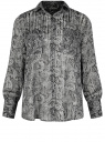 Блузка из прозрачной ткани с нагрудными карманами oodji для Женщины (серый), 11411241/50317/2523E