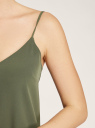 Платье миди на регулируемых бретелях oodji для женщины (зеленый), 11911039-1/48728/6800N