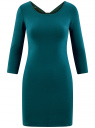Платье облегающее с вырезом-капелькой на спине oodji для Женщины (синий), 14001193B/47420/7400N
