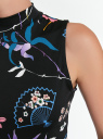 Платье облегающего силуэта с воротником-стойкой oodji для Женщины (черный), 14005138-3B/46943/2983F