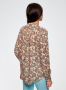 Блузка вискозная А-образного силуэта oodji для женщины (розовый), 21411113B/26346/5470E