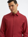 Рубашка базовая из хлопка oodji для мужчины (красный), 3B140009M/34146N/4901N