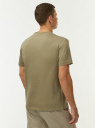Футболка прямого силуэта из мерсеризованного хлопка oodji для Мужчины (зеленый), 5L641001I-2/51634/6601N