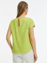 Блузка прямого силуэта с коротким рукавом oodji для Женщина (зеленый), 11411138-4B/51191/6A00N