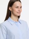 Рубашка свободного силуэта в полоску oodji для Женщина (синий), 13K11002-11B/33081/1070S