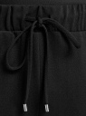Брюки на завязках с лампасами oodji для женщины (черный), 16701075/48053/2935B