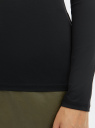 Водолазка базовая облегающая oodji для женщины (черный), 15E11001-3B/45297/2900N