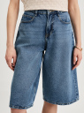 Шорты джинсовые удлиненные oodji для Женщины (синий), 22807018/50815/7500W