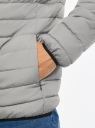 Куртка стеганая с капюшоном oodji для мужчины (серый), 1B112029M-1/51304/2300M