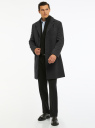 Пальто однобортное на пуговицах oodji для Мужчина (черный), 1L312009M-1/50232N/2925M