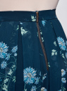 Юбка со складками из струящейся ткани oodji для Женщины (синий), 21600285-3M/17358/796DF