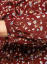 Блузка с воланами и воротником-стойкой oodji для Женщины (красный), 21411124/17358/4933F