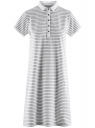 Платье поло из ткани пике oodji для Женщины (серый), 24001118-4/47540/2310S