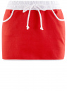 Юбка трикотажная на эластичном поясе oodji для женщины (красный), 14101098B/46155/4510B